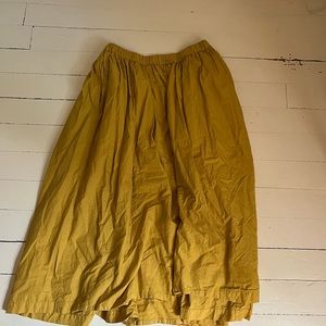 Metta Melbourne yellow a line skirt